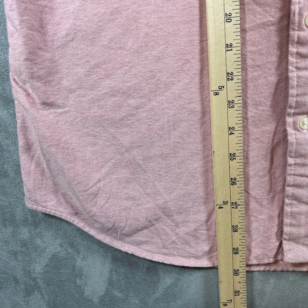 Polo Ralph Lauren Mens Large Pink Short Sleeve Oxford Button Down Shirt Classic